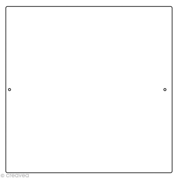 Plaque en métal blanche carrée + 6 aimants - 30 cm - Photo n°3