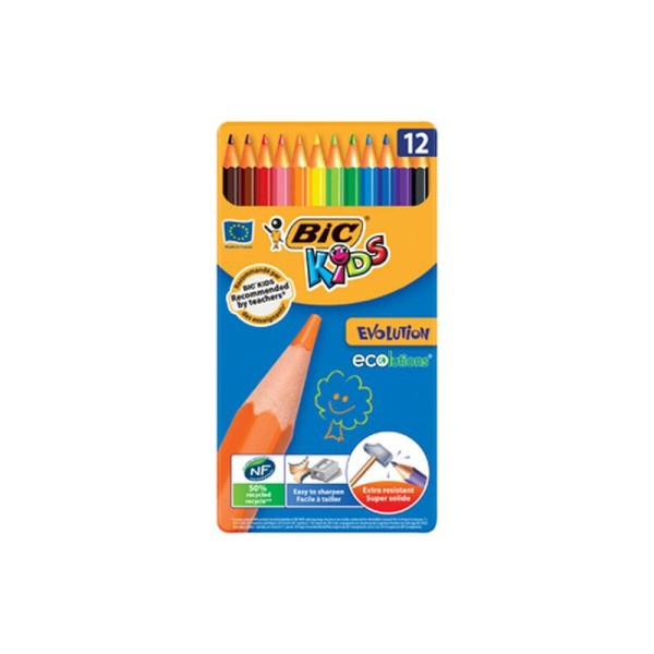 Crayons de couleur ECOlutions Evolution, boîte de 12 - Photo n°1