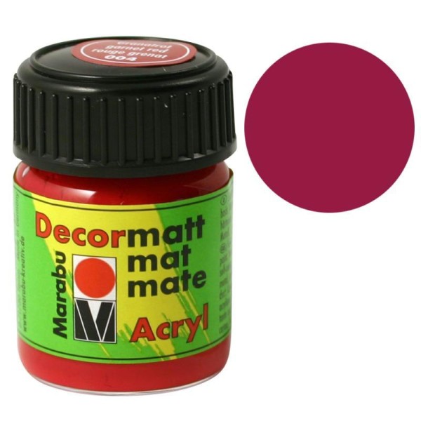 Peinture acrylique Decormatt rouge grenat 15 ml - Photo n°1