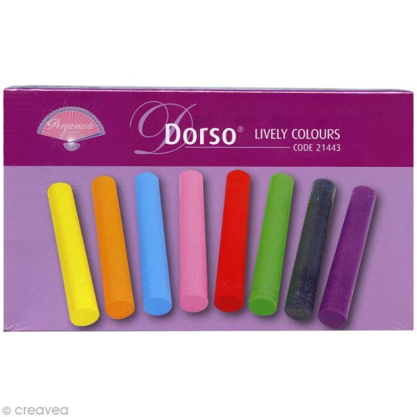 Dorso Pergamano Couleurs vives - 8 pastels (21443) - Photo n°1