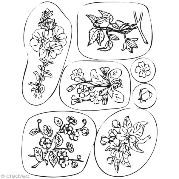 Tampon Clear Stamps Pergamano - Fleurs (41901) - Photo n°1