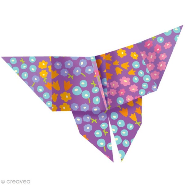 Papier Origami Japonais - Assortiment 20 feuilles - Fleurs - 15 x 15 cm - Photo n°2