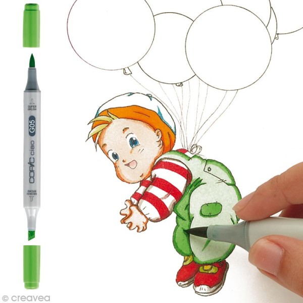 Marqueur Copic Ciao - G05 Vert Emeraude - Rechargeable - Photo n°1