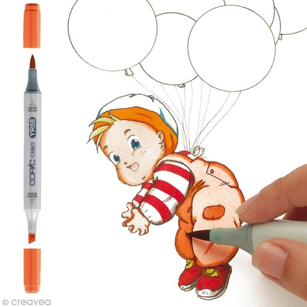Marqueur Copic Ciao - YR68 Orange - Rechargeable - Photo n°1