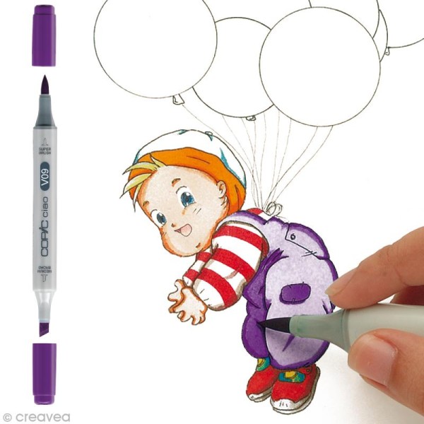 Marqueur Copic Ciao - V09 Violet - Rechargeable - Photo n°1