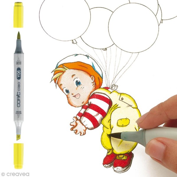 Marqueur Copic Ciao - Y06 Jaune - Rechargeable - Photo n°1
