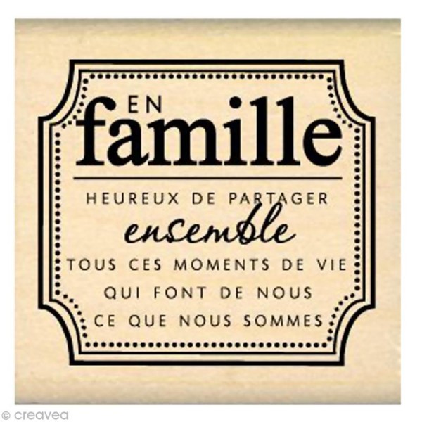 Tampon Divers - En Famille - 50 x 50 mm - Photo n°1