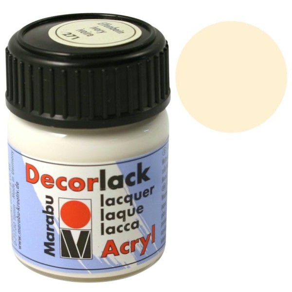 Peinture acrylique Decorlack ivoire 15 ml - Photo n°1