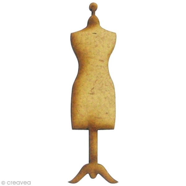 Forme en bois Couture - Mannequin - MDF 5,2 x 2,3 cm