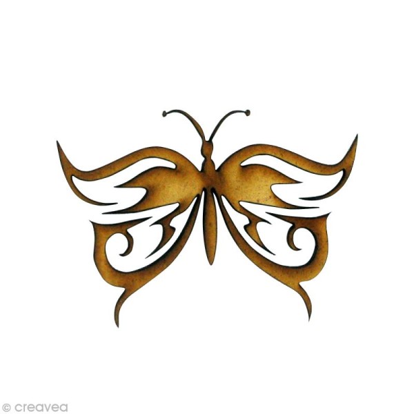 Forme en bois Animal - Papillon ajouré 2 - MDF 5,5 x 4,1 cm - Photo n°1