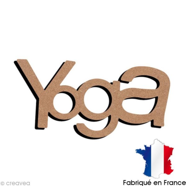 Mot Yoga en bois à décorer - 30 x 14,5 cm - Photo n°1