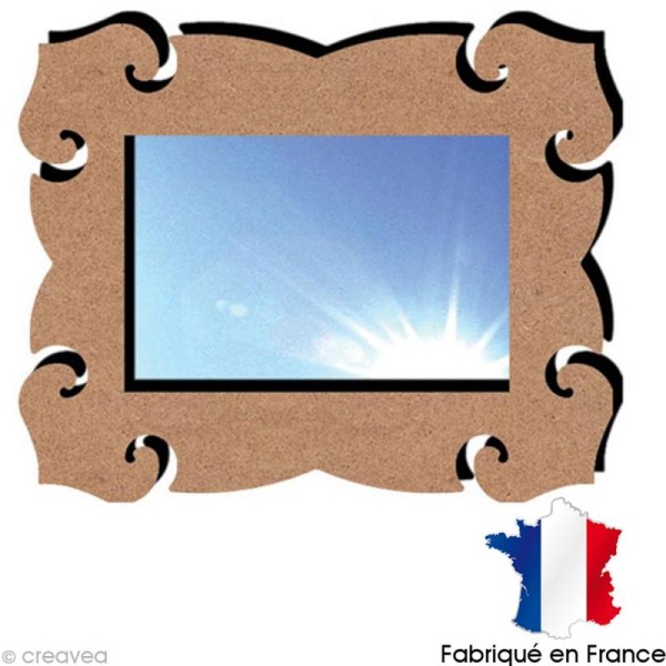 Miroir à décorer Baroque Rectangle - 18,5 x 23 cm - Photo n°1