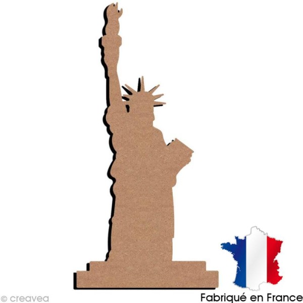 Statue de la Liberté en bois - 29 x 58 cm - Photo n°1