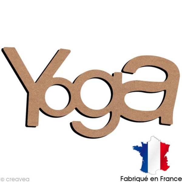 Mot Yoga en bois à décorer - 57 x 29 cm - Photo n°1