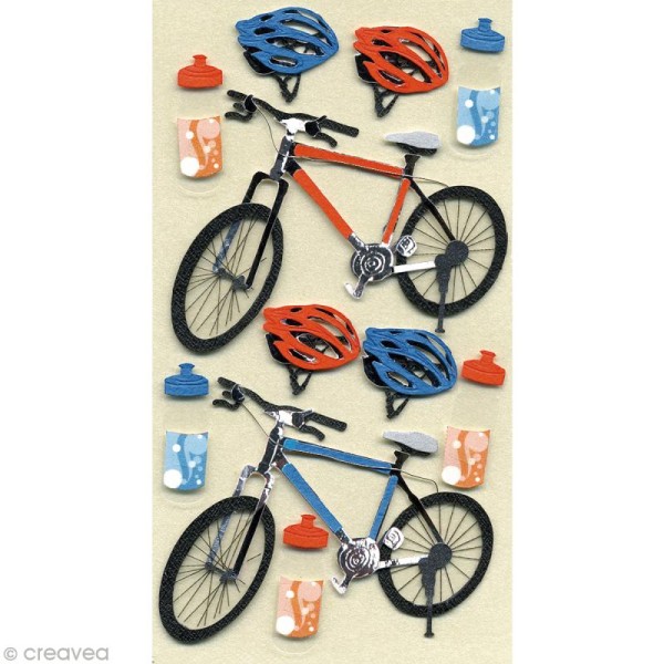 Sticker 3D - Vélos x 9 - Photo n°1