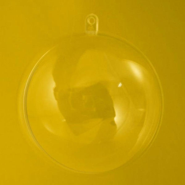 Boule plastique transparente 6 cm - Photo n°1