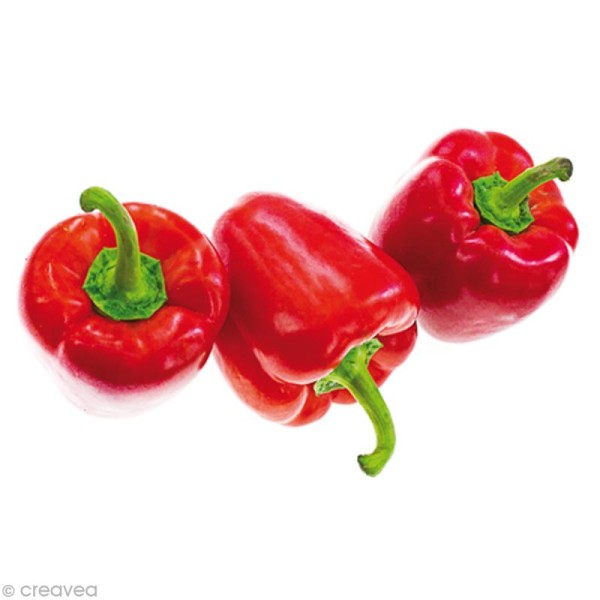 Image 3D Cuisine - 3 poivrons rouge - 24 x 30 cm - Photo n°1