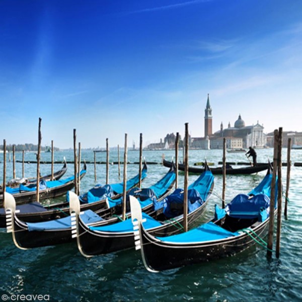 Image 3D Ville - Gondoles Venise - 30 x 30 cm - Photo n°1