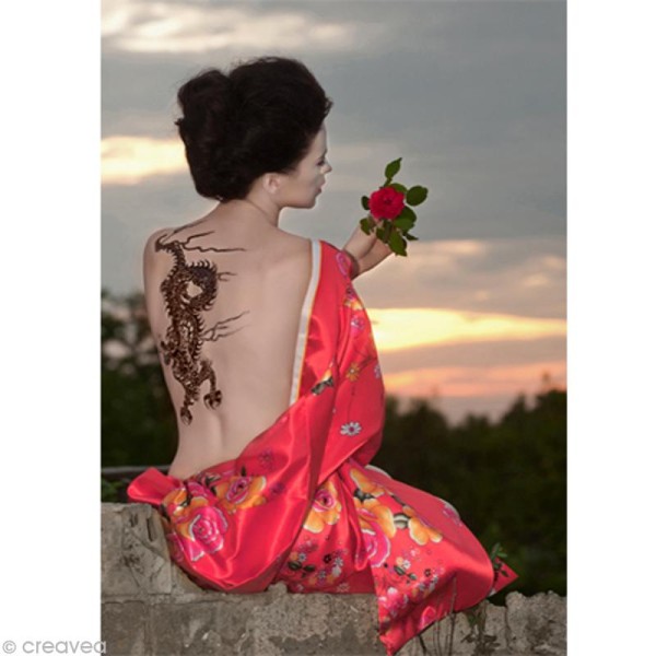 Image 3D Femme - Chinoise tatouage - 30 x 40 cm - Photo n°1