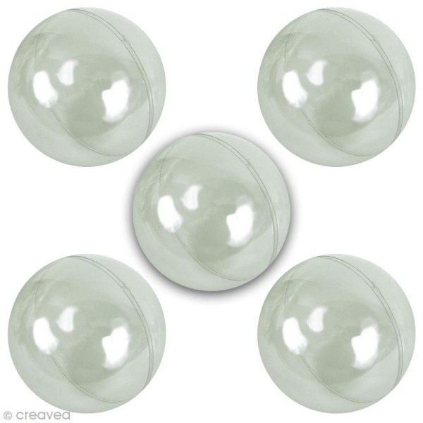 Boule plastique Transparente pour contact alimentaire - 5 cm x 5 - Photo n°1