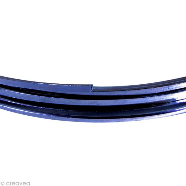 Fil Alu plat 3,5 mm - Bleu royal - 5 m - Photo n°1