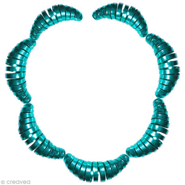 Fil Alu plat 3,5 mm - Turquoise - 5 m - Photo n°2