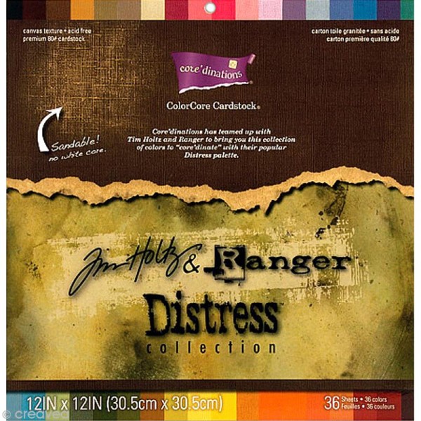 Papier Scrap ColoreCore Jim Holtz & Ranger - 36 couleurs - 30,5x30,5cm - Photo n°1