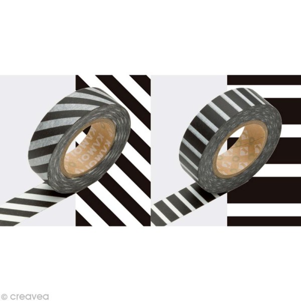 Masking Tape - Deco - Assortiment de 2 rouleaux - N° 13 - 15 mm x 10 m - Photo n°1