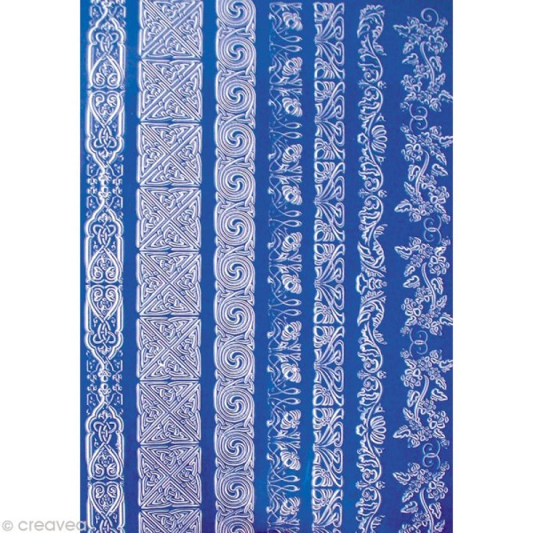 Plaques texture Fimo - Dentelle et Frises décoratives - 17,5 x 12,5 cm - Photo n°2