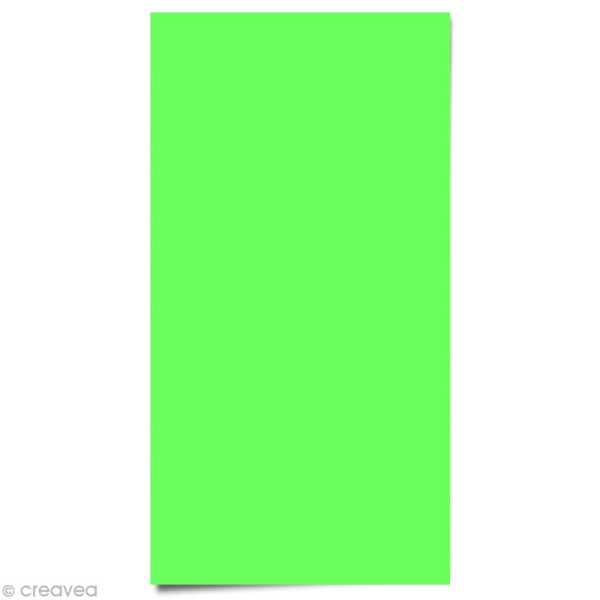 Tissu thermocollant fluo Vert 15 x 20 cm - Photo n°1
