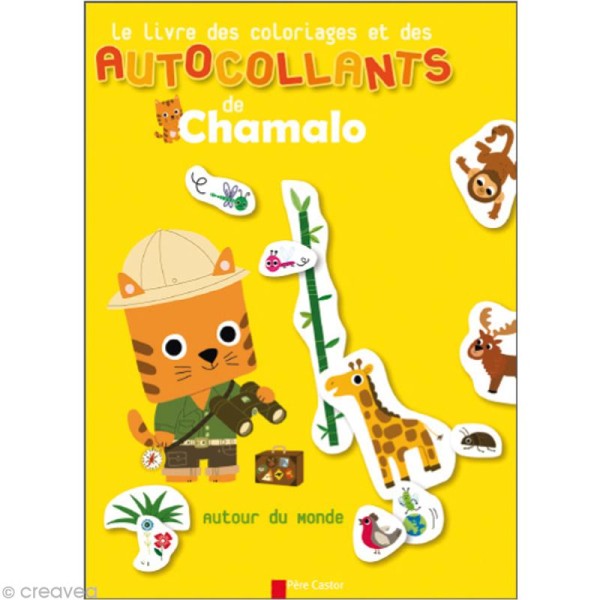 Livre coloriages et autocollants Chamalo - Autour du monde - Photo n°1