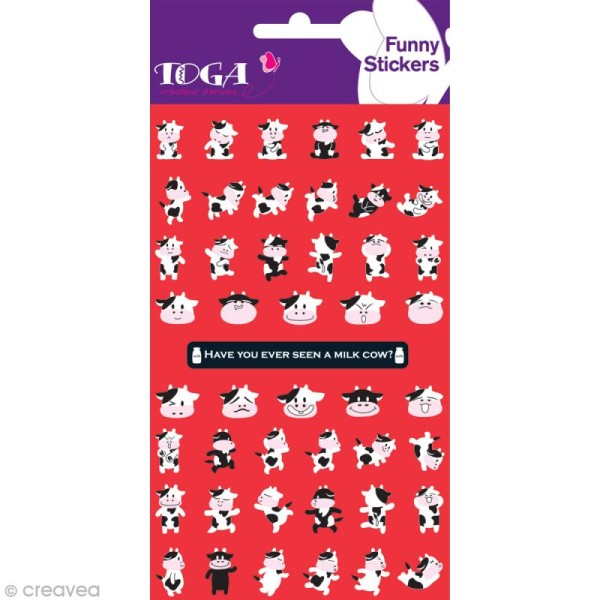 Funny stickers - epoxy - Vache qui danse x 42 - Photo n°2