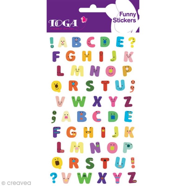Funny stickers - jelly - Jelly alphabet x 58 - Photo n°2