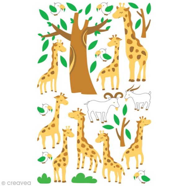 My first stickers - feutrine - Girafes x 30 - Photo n°2