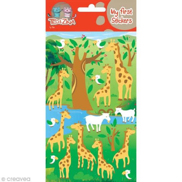 My first stickers - feutrine - Girafes x 30 - Photo n°1