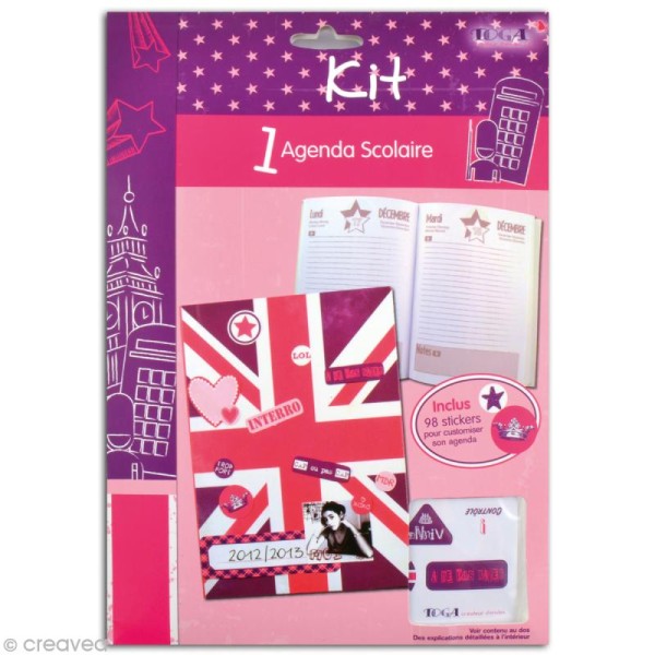 Kit Agenda à décorer London Girl - 2012 / 2013 - Photo n°1