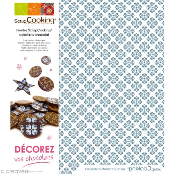 Feuille Scrapcooking pour chocolat - Azulejos x 2 - Photo n°1
