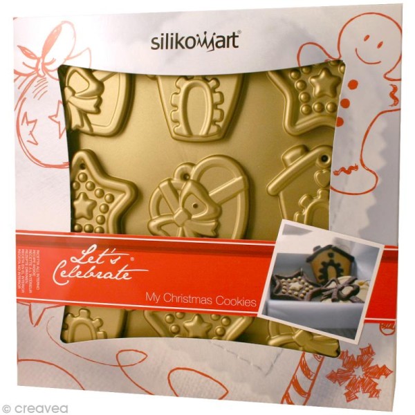 Moule silicone Noël - Christmas cookies à suspendre x 9 - Photo n°1