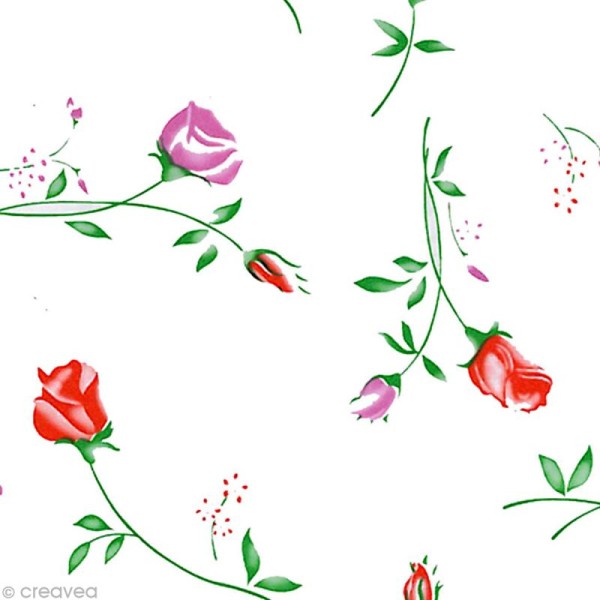 Adhésif décoratif décor - Fleur 45 cm x 2 m - Photo n°1