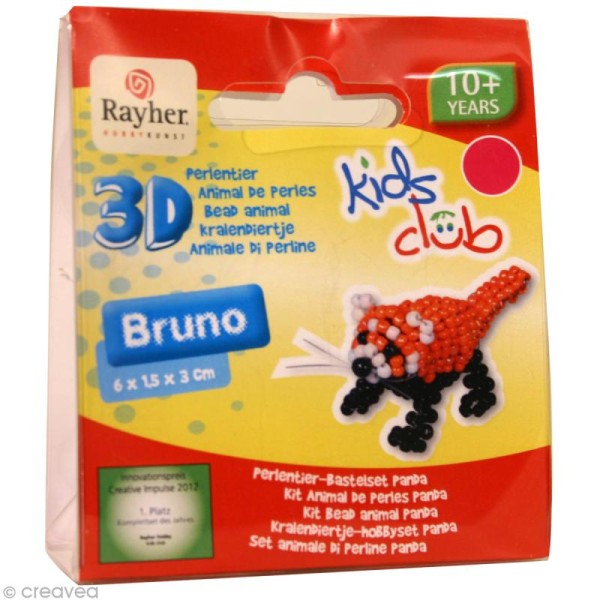 Kit perles animal en 3D - Bruno le renard - Photo n°1