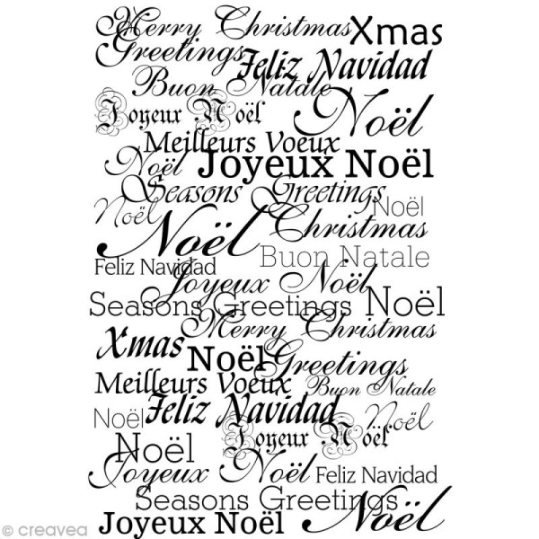 Tampon Cling Noël - Joyeux Noël - 10 x 14,5 cm - Photo n°1