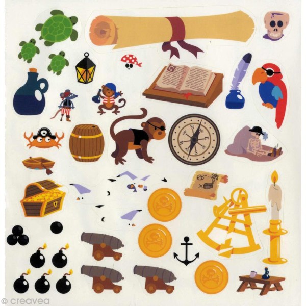 Kit Album scrapbooking - Pirates - 66 pages et 96 stickers - Photo n°3