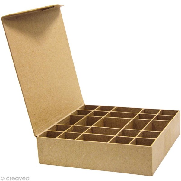 Boîte 25 casiers en papier mâché - 20,5 cm - Photo n°1