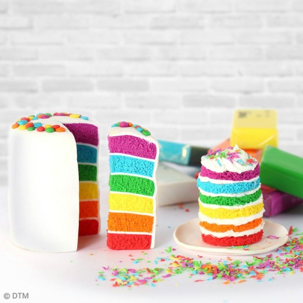 Mallette figurine Fimo - Rainbow cake - 13 pcs - Photo n°3