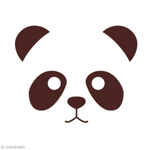Tampon en bois Graine créative - Panda - 4,5 x 4,5 cm - Photo n°2
