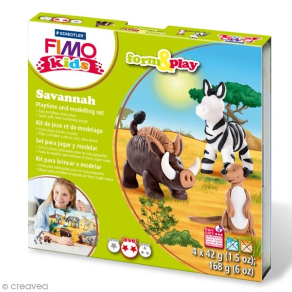 Kit Fimo Kids - Savane - niveau moyen - Photo n°2