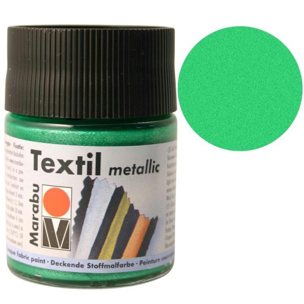 Peinture pour tissu Textil Metallic vert clair 50 ml - Photo n°1