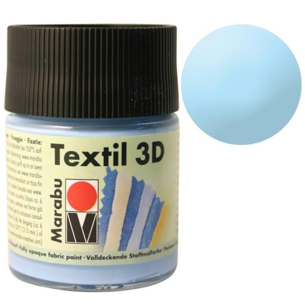Peinture pour tissu Textil 3D bleu pastel 50 ml - Photo n°1