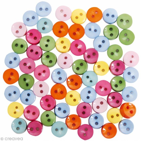 Bouton décoratif - Mini boutons tropiques x 10 gr - Photo n°1