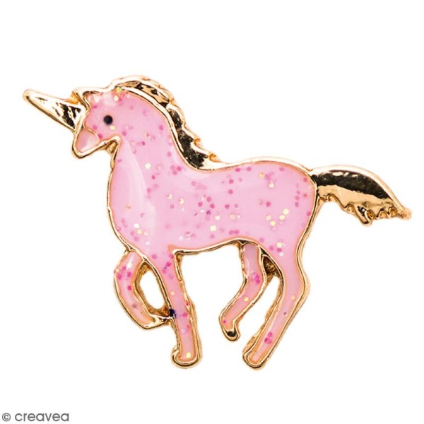Pin's - Made by me - Licorne rose - Photo n°1